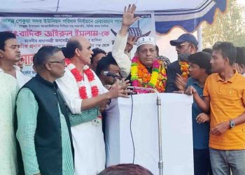পেকুয়ার নৌকার প্রার্থী সাংবাদিক জহিরুল ইসলাম সংবর্ধিত