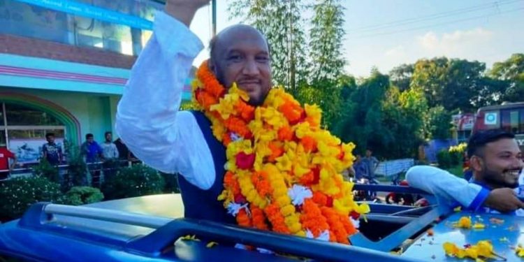 পশ্চিম বড়ভেওলা ইউপি নির্বাচনে নৌকার প্রার্থী বাবলা সংবর্ধিত