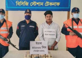 ৪২ হাজার পিস ইয়াবাসহ টেকনাফে এক মাদক কারবারী আটক