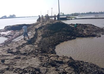 কক্সবাজারের পেকুয়ায় সংস্কারের ১৫ দিনের মাথায় ধসে পড়ল স্লুইচ গেট
