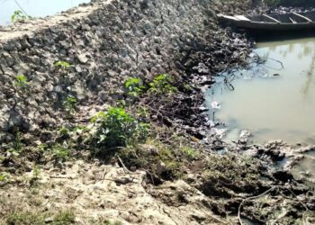 কক্সবাজারের  পিএমখালী  খালে বাঁধ দিয়ে অবৈধ মৎস্য ঘের তৈরি, ব্যাহত হচ্ছে কৃষিকাজ