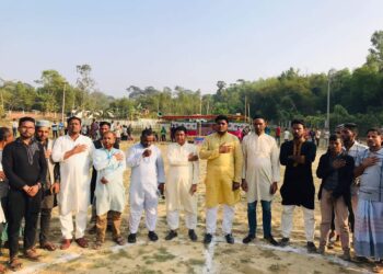 বান্দরবান এর ফাইতং সবুজ বাংলা একতা সংগঠনের ফুটবল টুর্ণামেন্ট উদ্বোধন