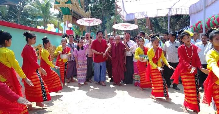 লামায় নবনির্মিত ধাম্মারুম ও পালেয়া নাগারাজ বেষ্ঠিত গৌতমবুদ্ধ মূর্তি উৎসর্গ অনুষ্ঠান