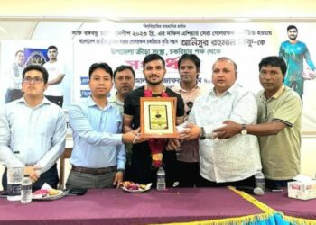 দক্ষিণ এশিয়ার সেরা গোলরক্ষক  জিকু চকরিয়ায় সংবর্ধিত