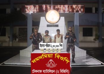 টেকনাফে একলাখ ইয়াবা নিয়ে রোহিঙ্গাসহ দুজন আটক