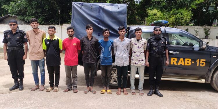ডাকাতির প্রস্তুতিকালে আটক হলো ৭জন