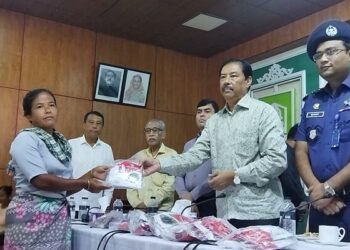 Minister Bir Bahadur distributed Agriculture seeds among the farmer in Bandarban