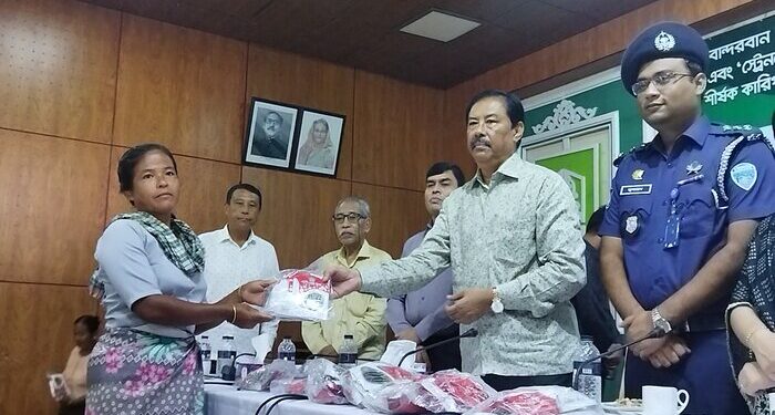 Minister Bir Bahadur distributed Agriculture seeds among the farmer in Bandarban