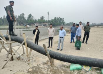 মহেশখালীতে অবৈধ বালি উত্তোলন, জরিমানা