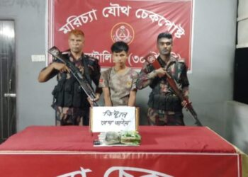 যাত্রী বেশে মাদক পাচারকালে মাদক কারবারি আটক