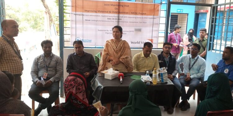 ওয়ার্ল্ড ভিশন এর আয়োজনে মহেশখালী ইউএনও ‘র যৌথ পুষ্টি কার্যক্রম পরিদর্শন