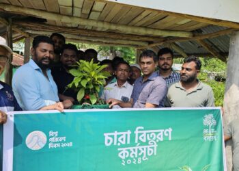 বিশ্ব পরিবেশ দিবস উপলক্ষে বৃটিশ আমেরিকান টোবাকোর চারা বিতরণ
