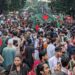 ‘শহীদি মার্চ’ শেষে ৫ দফা ঘোষণা শহীদ মিনার থেকে