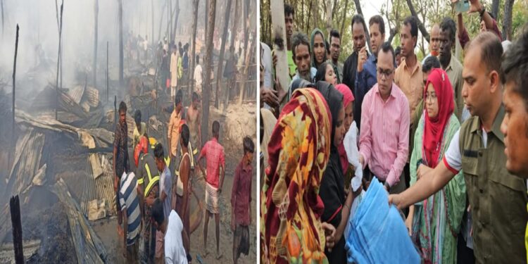 বৈদ্যুতিক শর্ট সার্কিটের আগুনে পেকুয়ায় ৫ বসতবাড়ি পুড়ে ছাই 1 বৈদ্যুতিক শর্ট সার্কিটের আগুনে পেকুয়ায় ৫ বসতবাড়ি পুড়ে ছাই