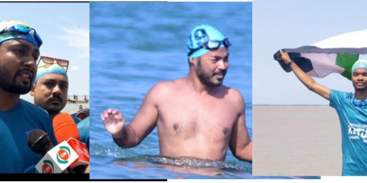কুতুবদিয়া চ্যানেল পাড়ি দিলেন দেশের  ১৫ সাঁতারু